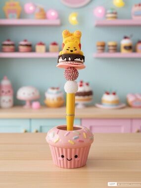 Winnie the pooh Yellow Character Pen - Kawaii beaded pen
